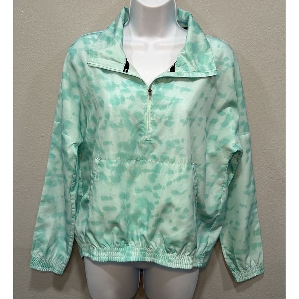 Nike Running Dri-Fit Pull Over Womens Small Teal 1/4 Zip Lightweight W/Pocket